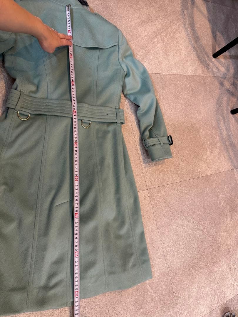 BURBERRY トレンチコート カシミヤ　コート　ダウン　ミントグリーン