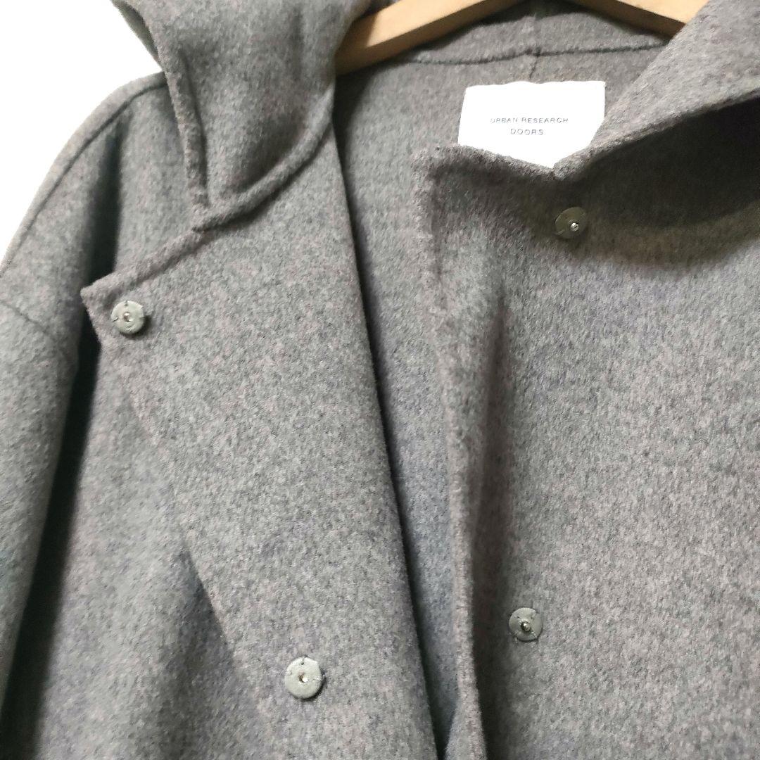 【美品】URBAN RESEARCH DOORS ウールフードショートコート
