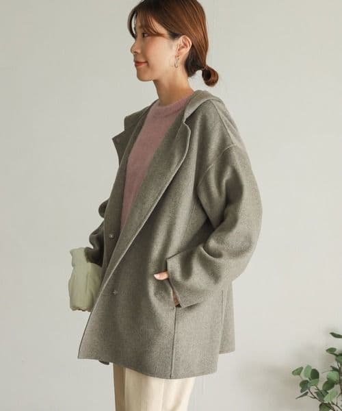 【美品】URBAN RESEARCH DOORS ウールフードショートコート