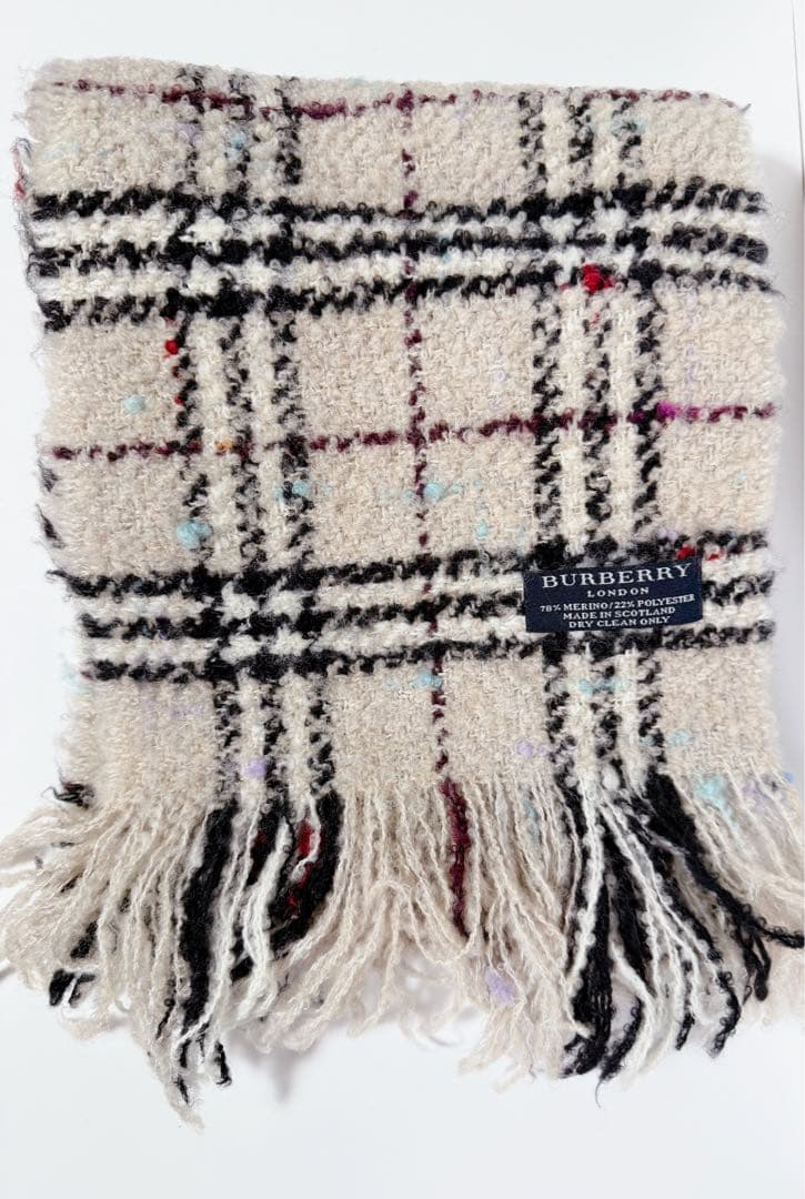 【美品】burberry ◆バーバリー◆マフラー◆チェック