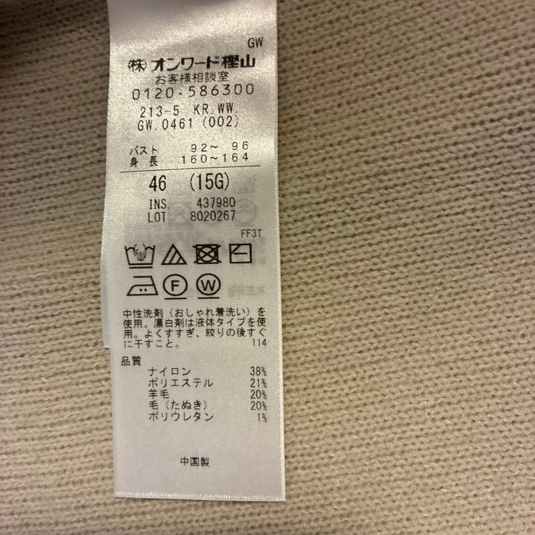 超美品⭐︎23区Lラクーンブレンドダブルフェイスニットフーディ【46】