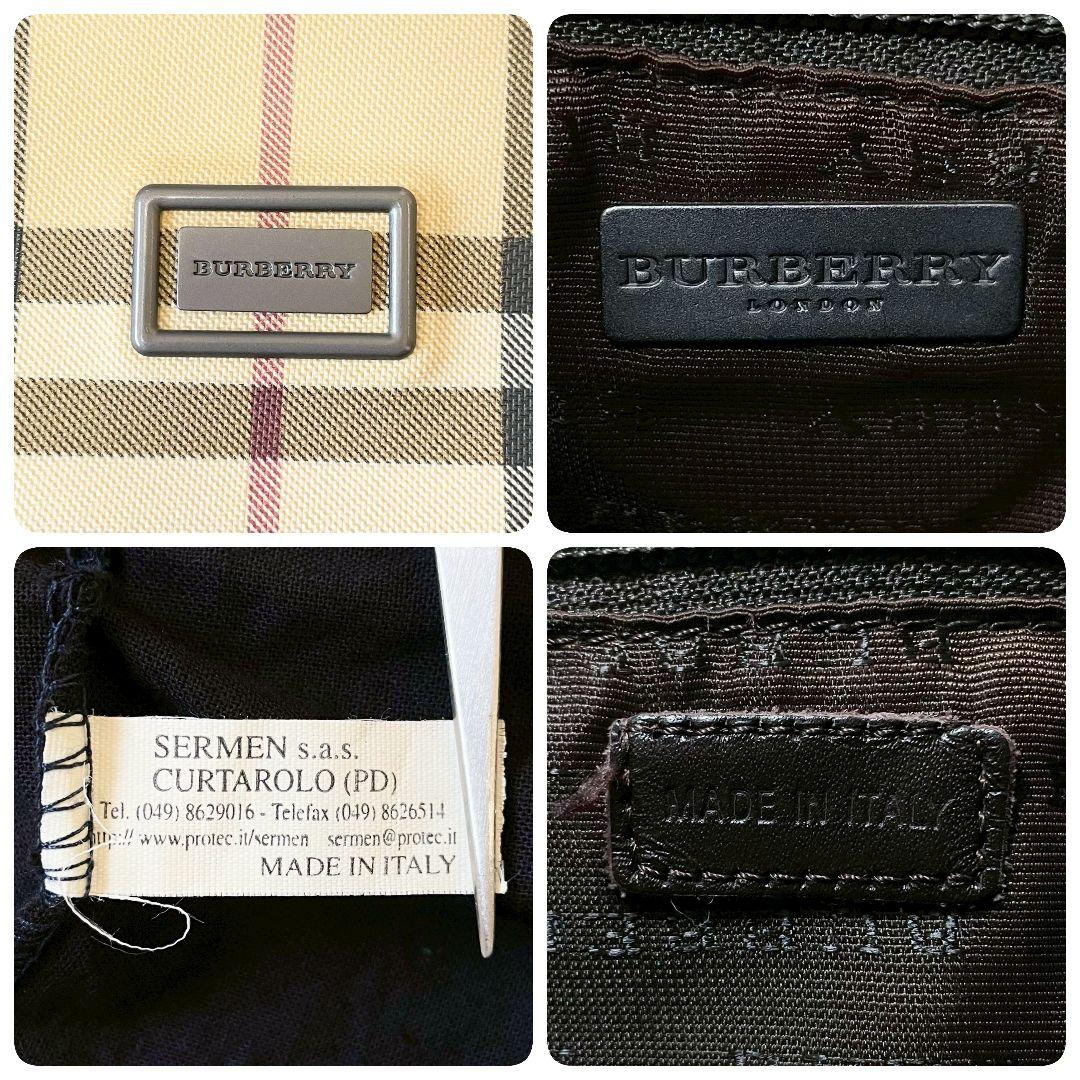 イタリア製　BURBERRY　LONDON ノバチェック　トート　バケツ型