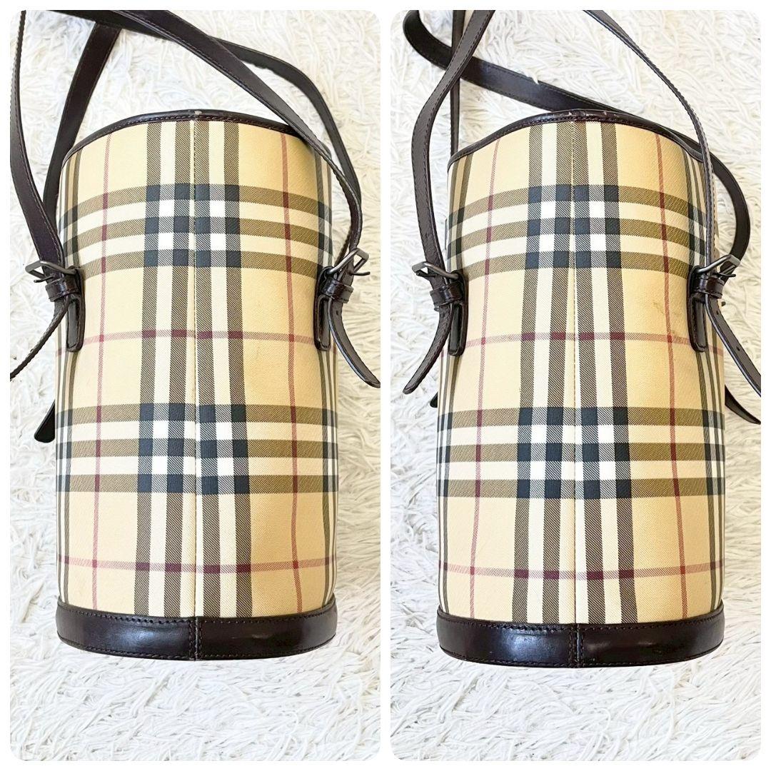 イタリア製　BURBERRY　LONDON ノバチェック　トート　バケツ型