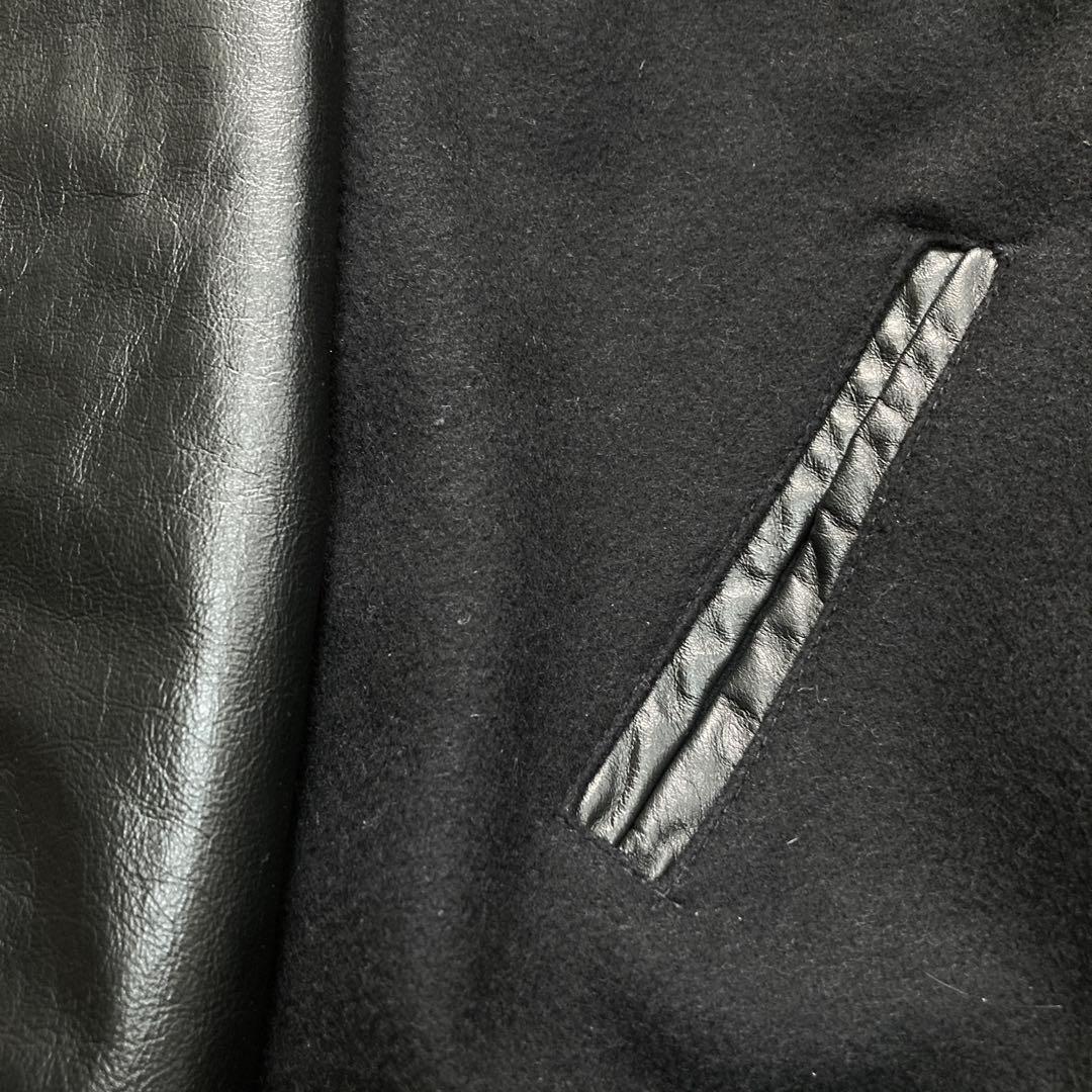 HOLLOWAY ホロウェイ ブラック ウール レザー スタジャン L USA製