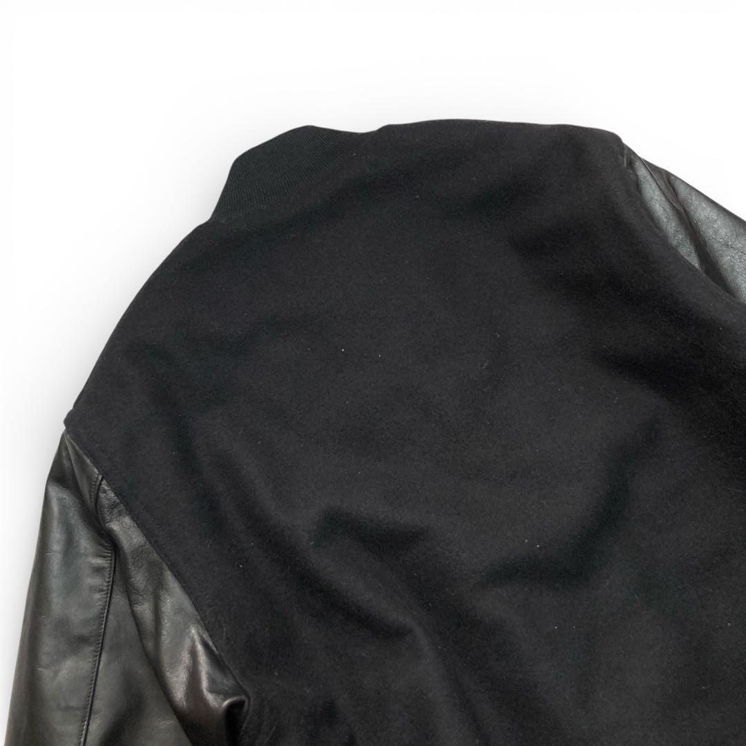HOLLOWAY ホロウェイ ブラック ウール レザー スタジャン L USA製