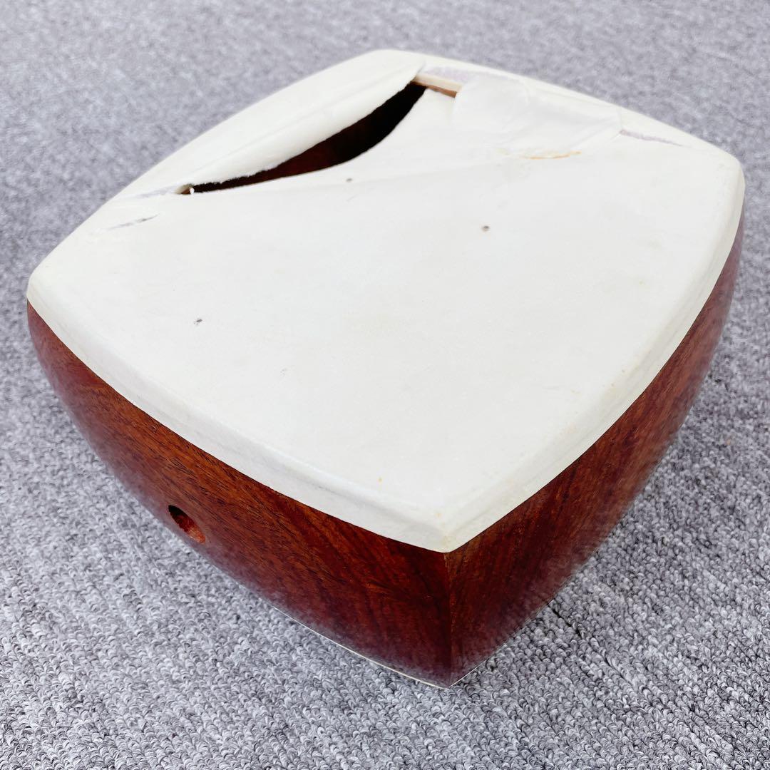 三味線 18K 金細 細棹 紅木 綾杉胴 犬皮 一本溝 東さわり