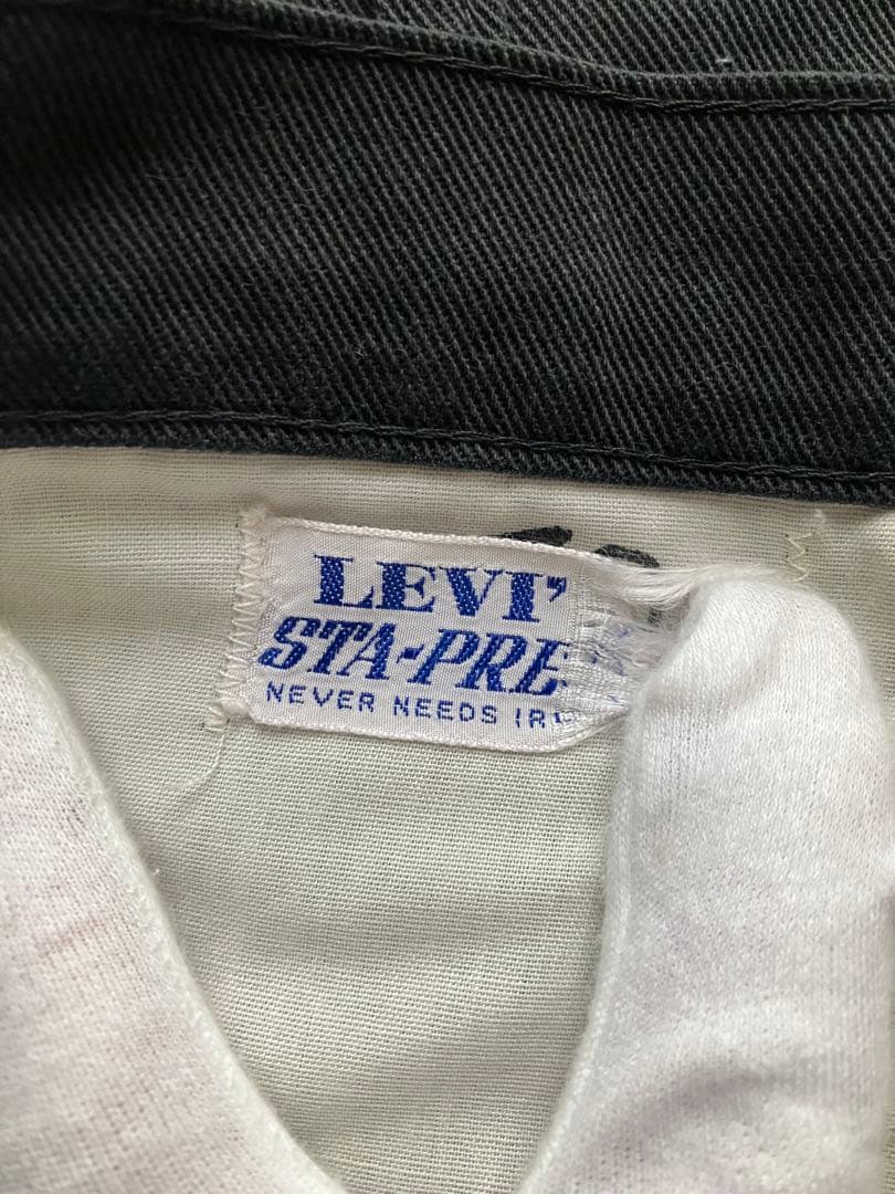 70s Levi's リーバイス　スタプレ　BIG Eブラック カツラギ　混紡