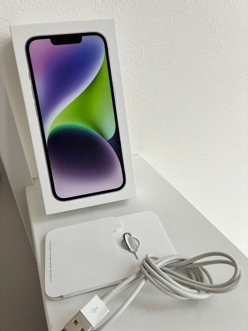 【超！美品】iPhone 14 256GB パープル ケーブル付き