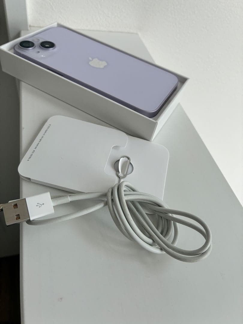 【超！美品】iPhone 14 256GB パープル ケーブル付き