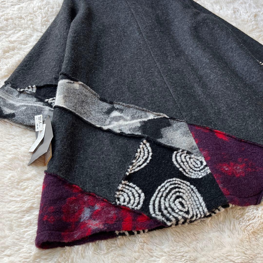 ごまり 新品 あむう akane パッチワーク ゆったりコート アウター