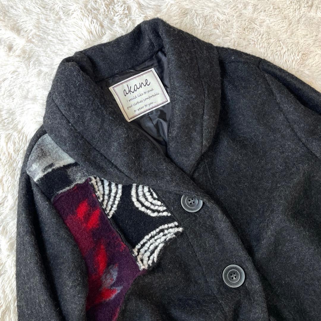 ごまり 新品 あむう akane パッチワーク ゆったりコート アウター