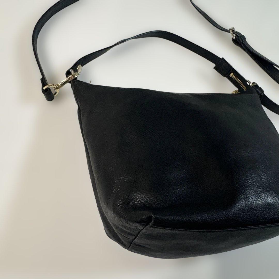 超美品ラシット今期360g・本革ソフトレザーシンプル2wayショルダーバッグ