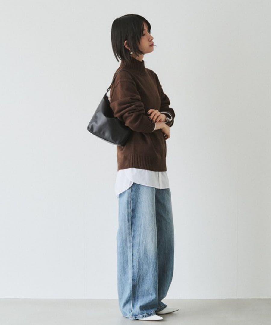 超美品ラシット今期360g・本革ソフトレザーシンプル2wayショルダーバッグ