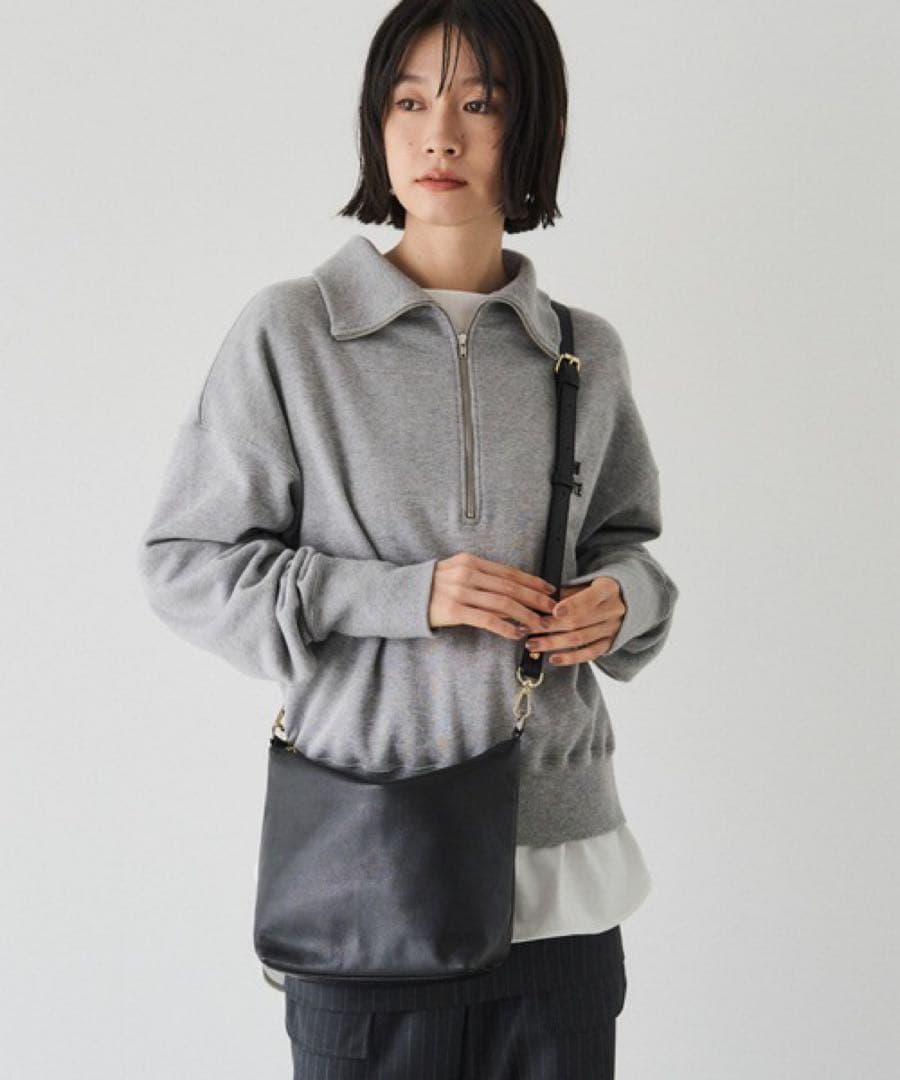 超美品ラシット今期360g・本革ソフトレザーシンプル2wayショルダーバッグ