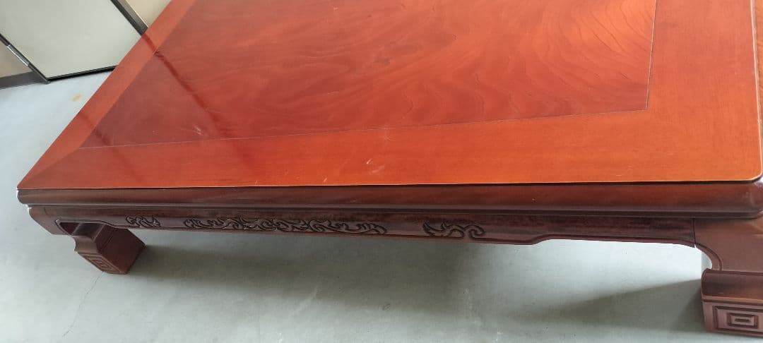 ♪木製　座卓　昭和レトロ　木目　　送料無料