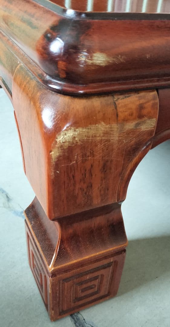 ♪木製　座卓　昭和レトロ　木目　　送料無料