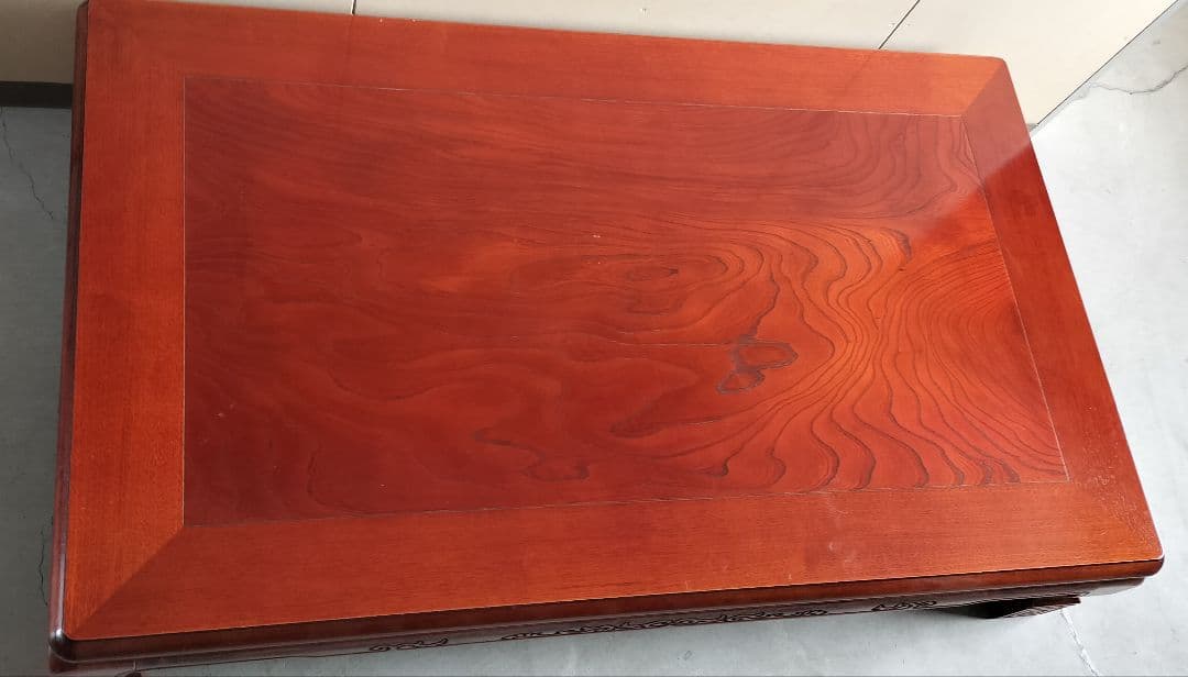 ♪木製　座卓　昭和レトロ　木目　　送料無料