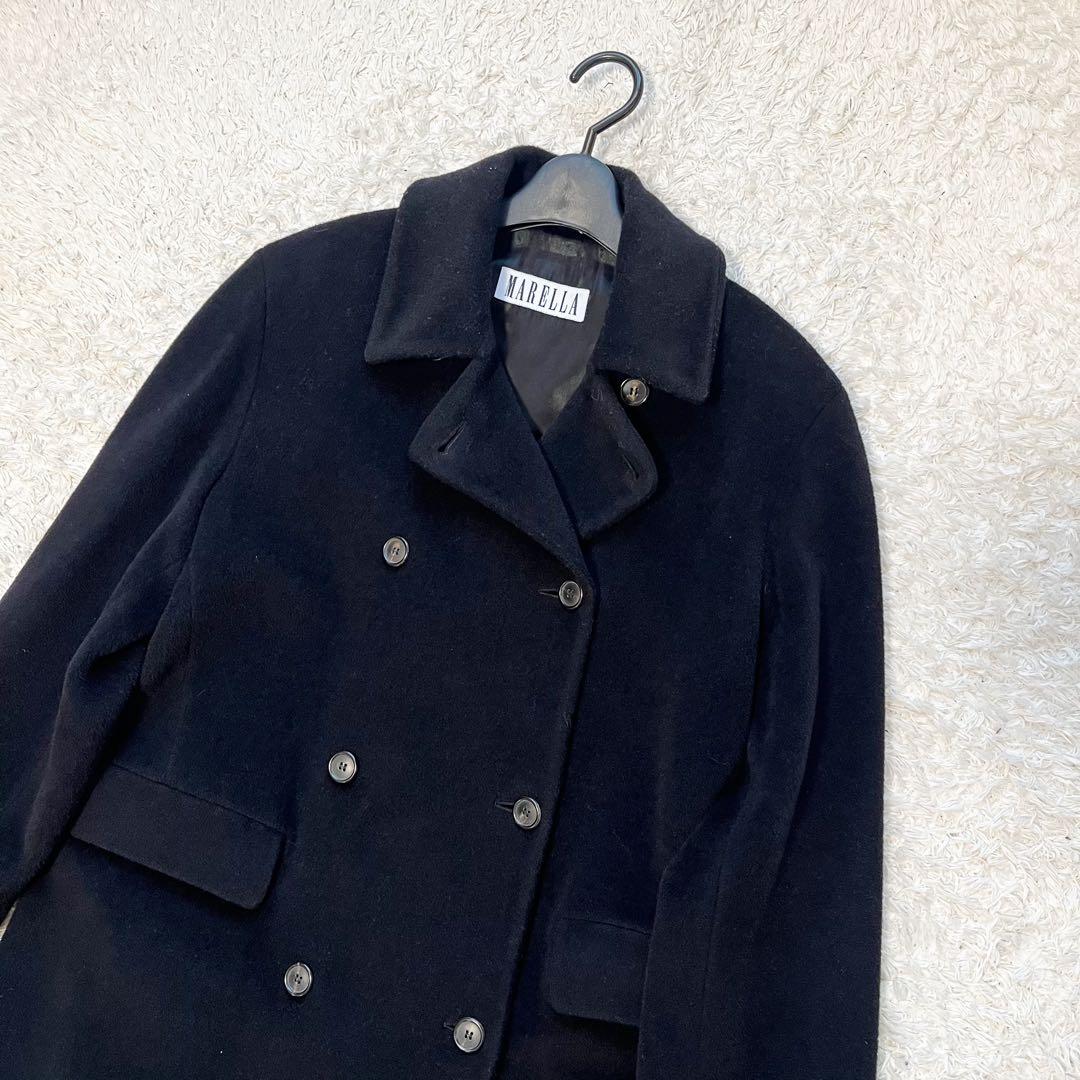 専用MaxMara Marella ダブルブレスト マダムコート カシミヤ混