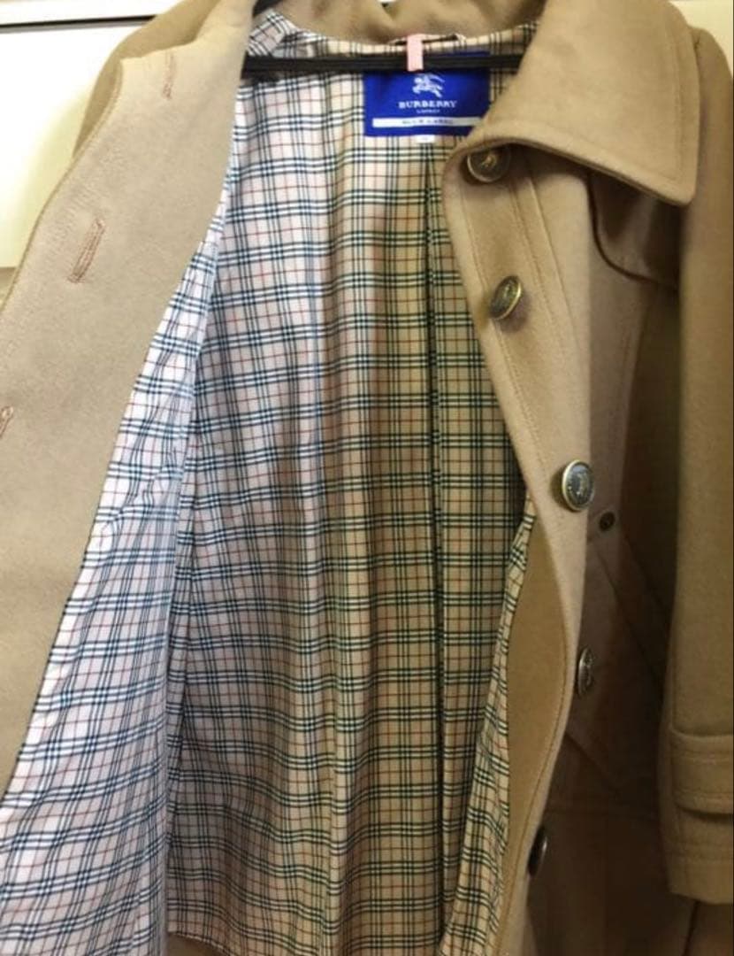 バーバリーブルーレーベル プリーツ付ショートコート 36