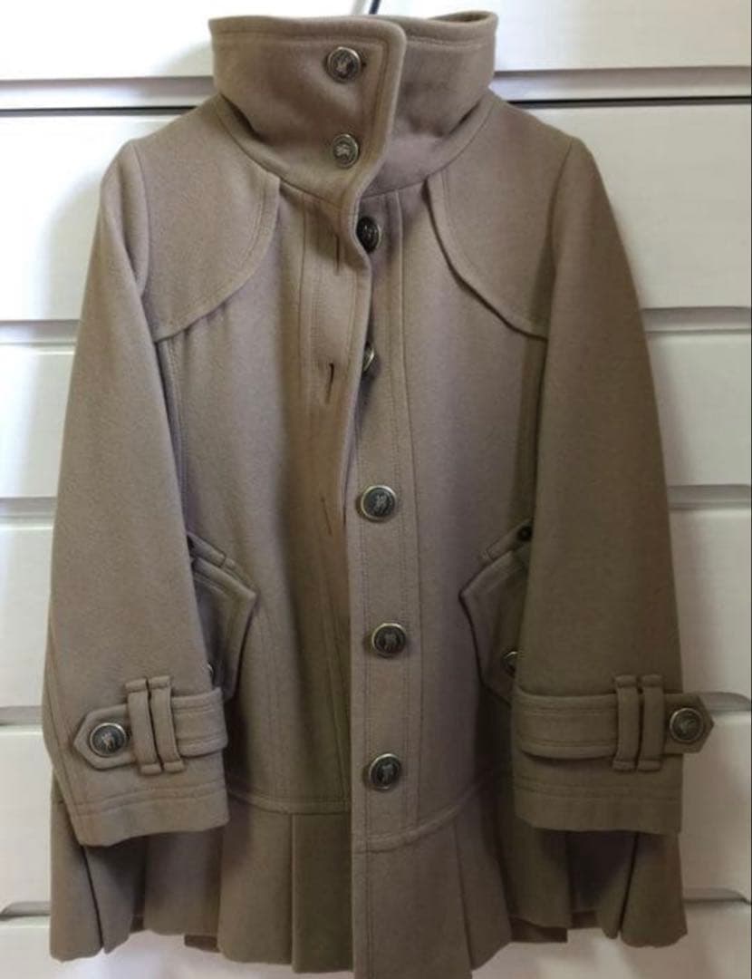 バーバリーブルーレーベル プリーツ付ショートコート 36