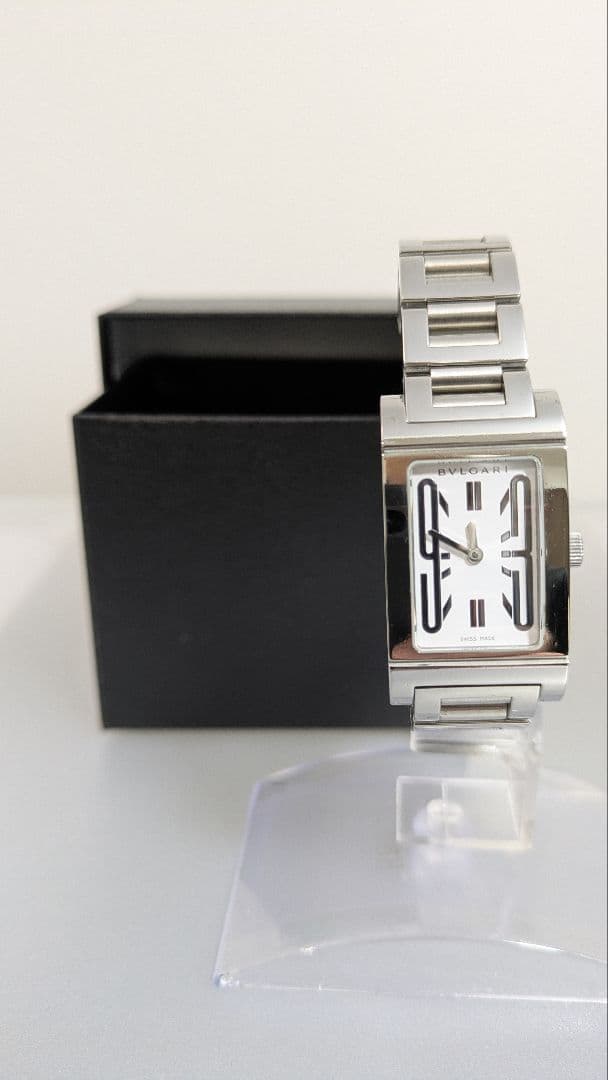 BVLGARI ブルガリ レッタンゴロ レディース 白文字盤 クオーツ 美品