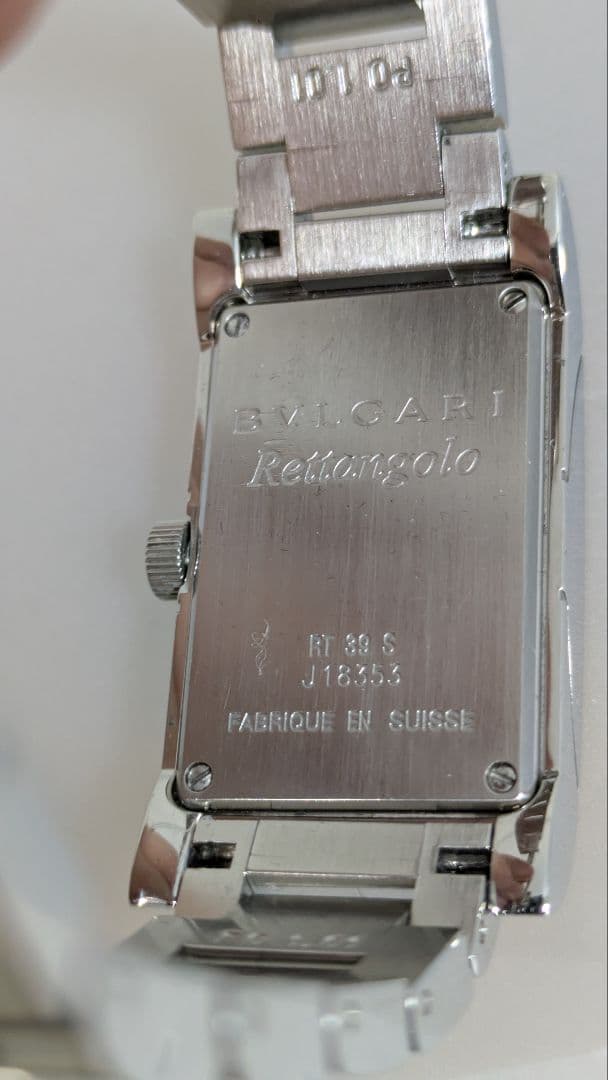 BVLGARI ブルガリ レッタンゴロ レディース 白文字盤 クオーツ 美品