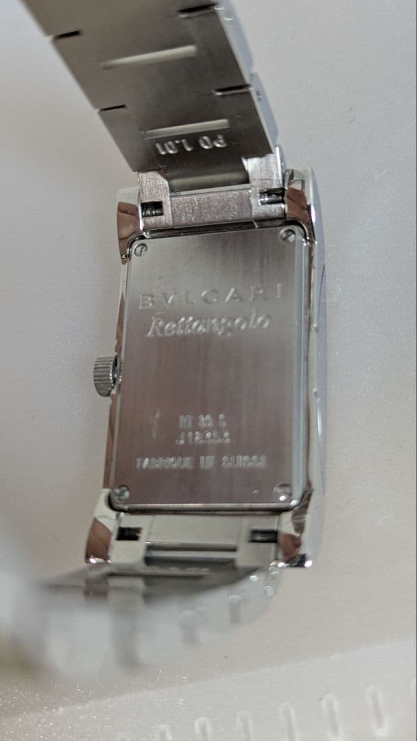 BVLGARI ブルガリ レッタンゴロ レディース 白文字盤 クオーツ 美品