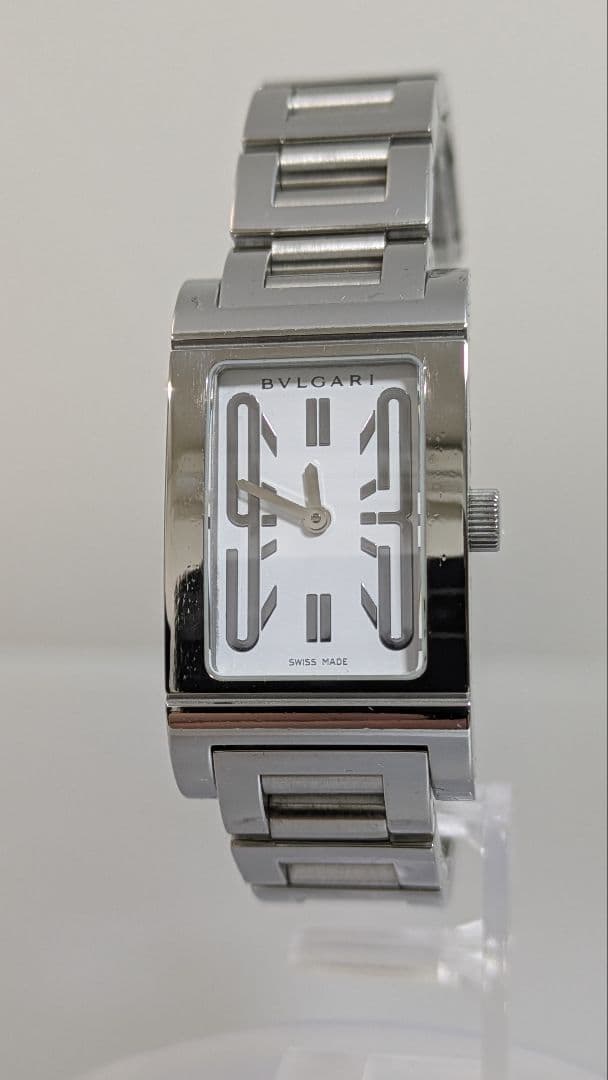 BVLGARI ブルガリ レッタンゴロ レディース 白文字盤 クオーツ 美品