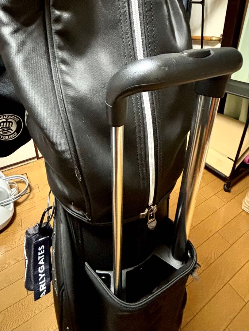 12/7迄限定値引★PEARLY GATES ゴルフバッグ 希少2輪キャスター付