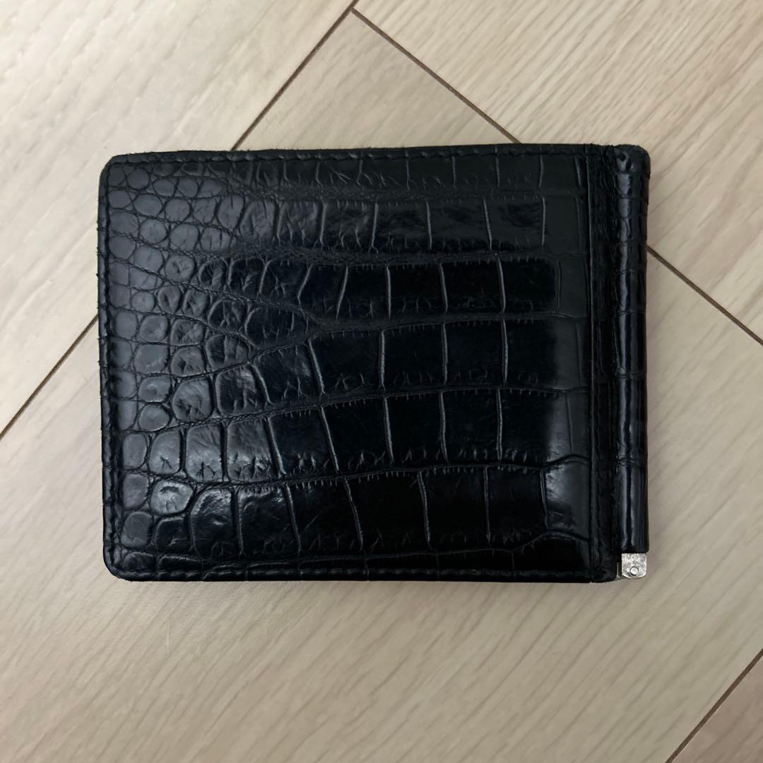 クロコダイルレザー マネークリップ