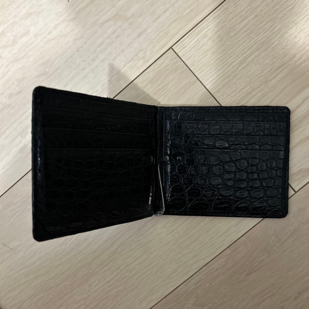 クロコダイルレザー マネークリップ