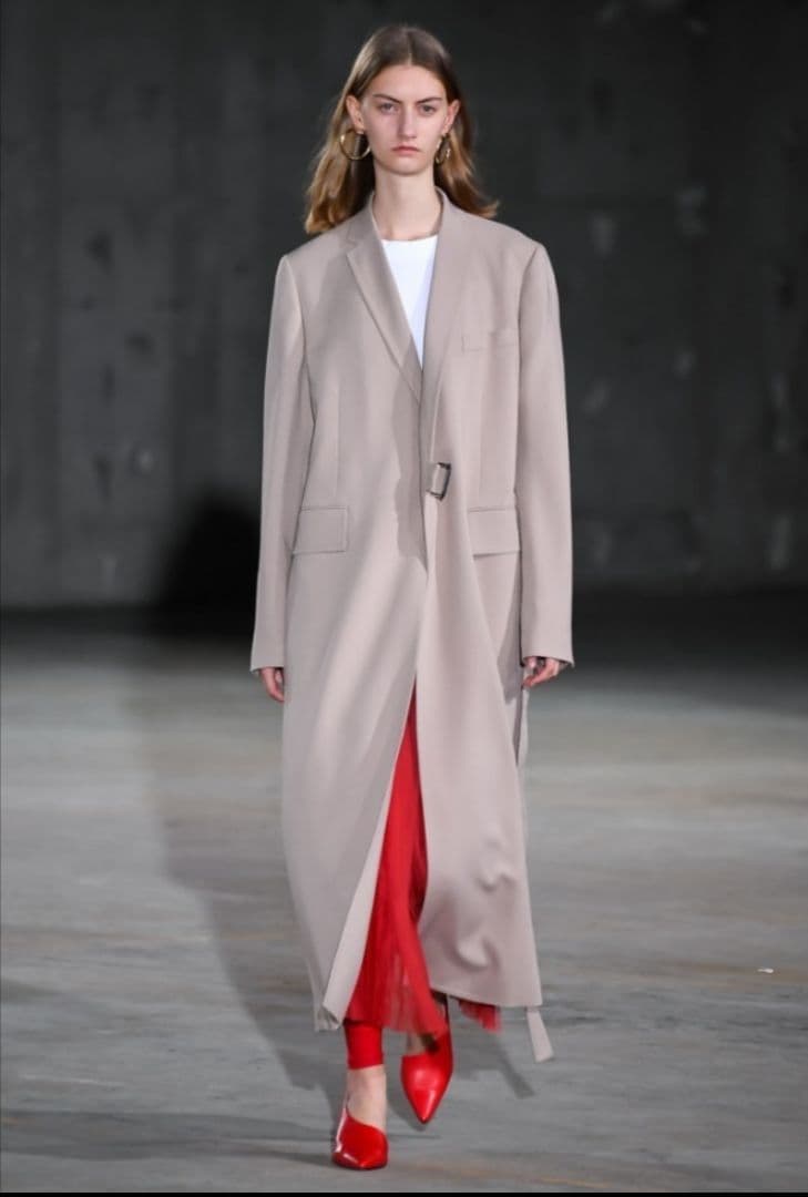 HYKE ベルテッドロングコート