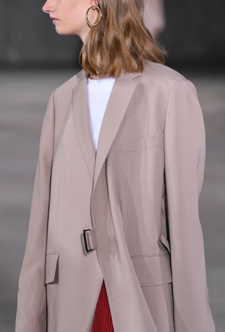 HYKE ベルテッドロングコート