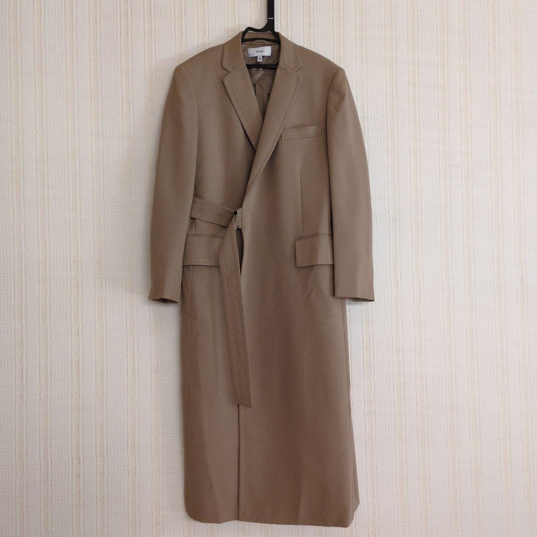 HYKE ベルテッドロングコート
