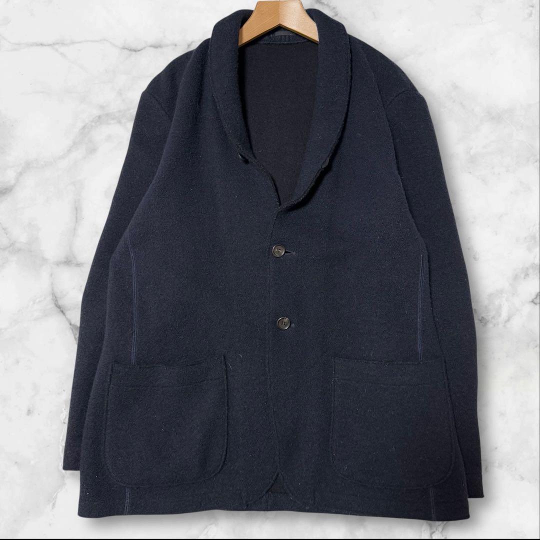 美品 イッセイミヤケ 18AWウールジャケット テーラードジャケット ネイビー