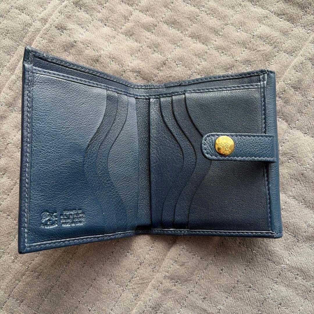 イルビゾンテ　二つ折り財布　ネイビー