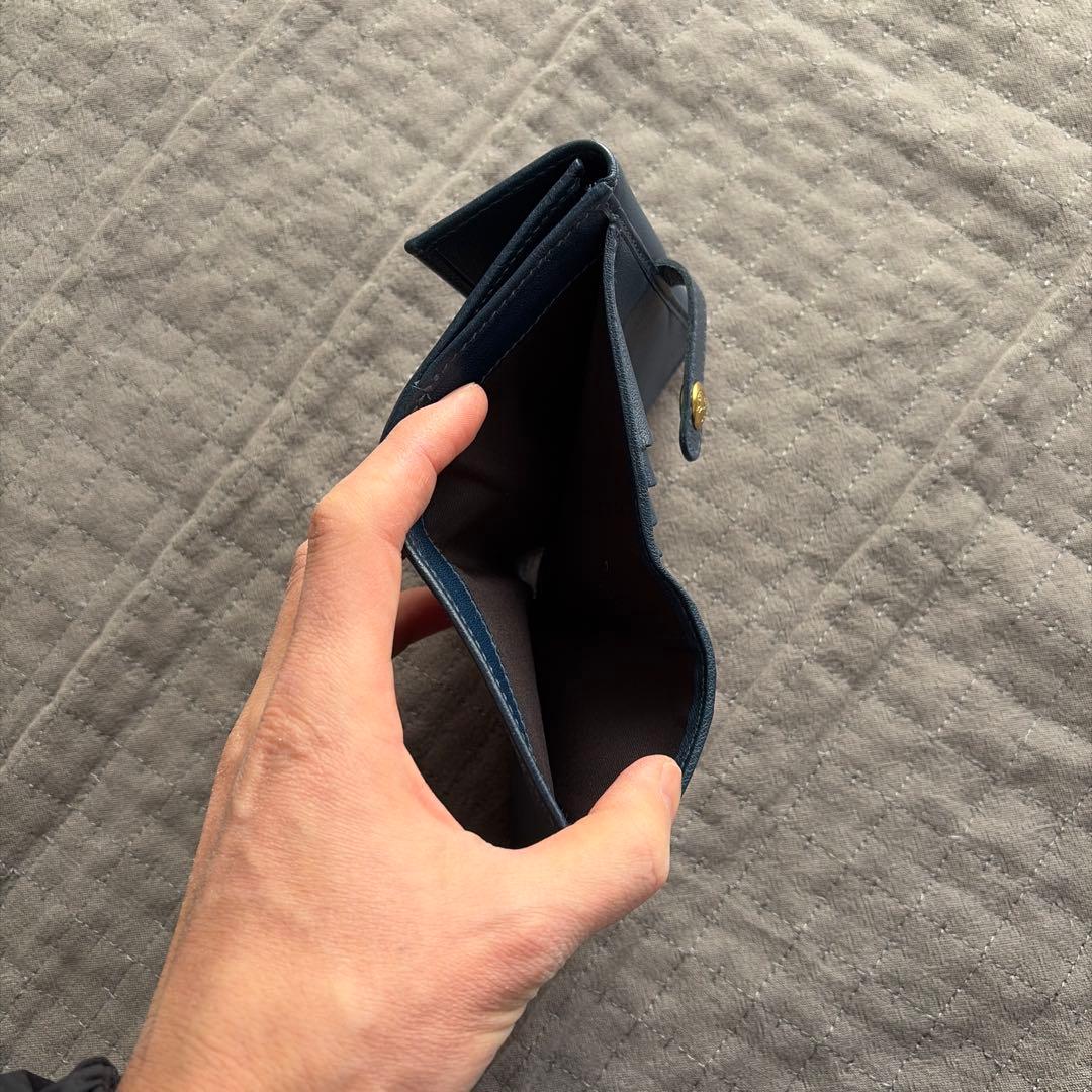 イルビゾンテ　二つ折り財布　ネイビー