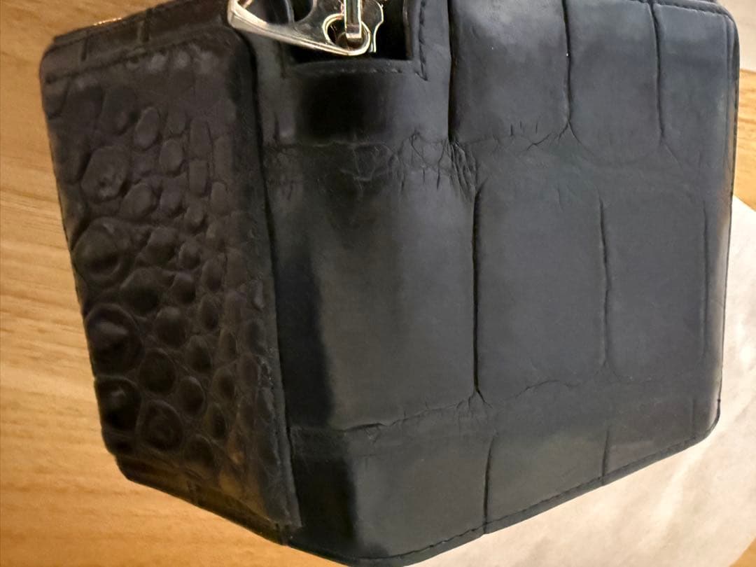 ITTI イッチ クロコ 折り財布 黒