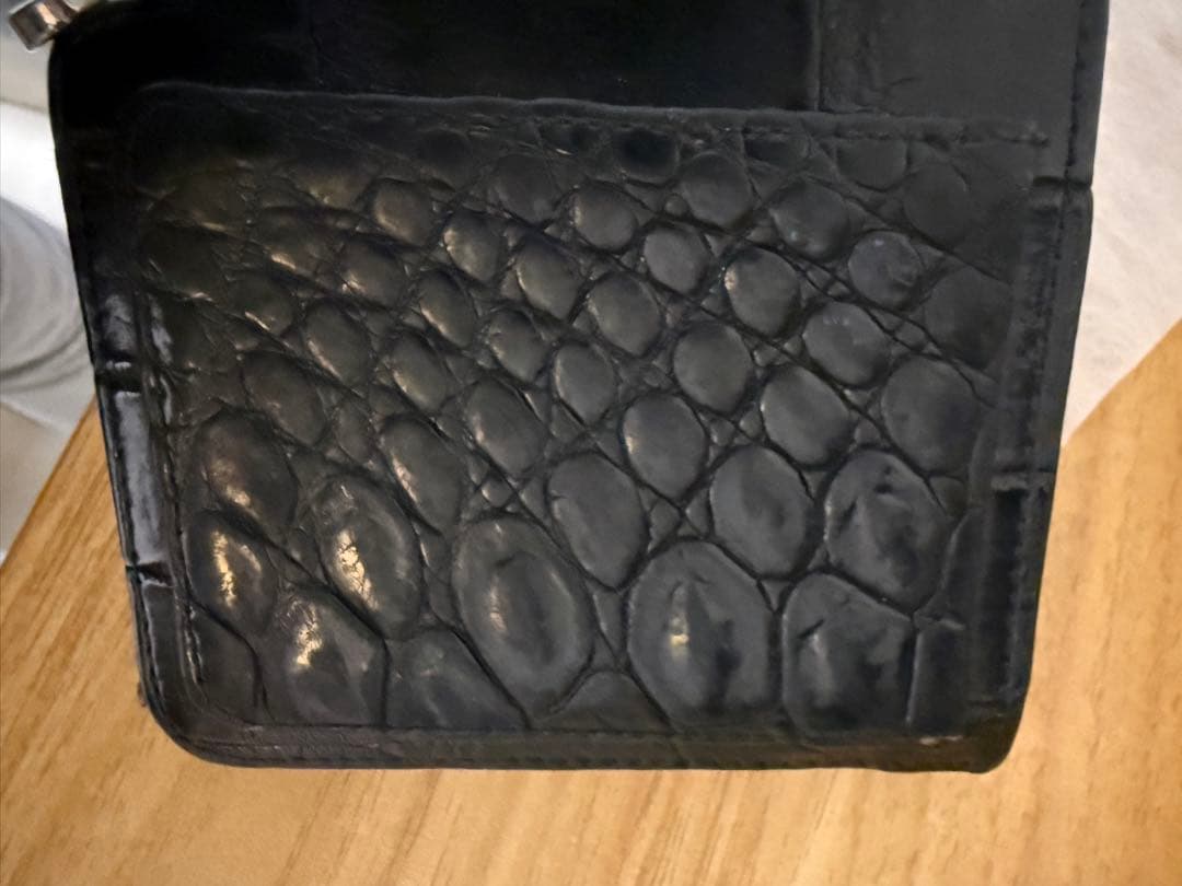 ITTI イッチ クロコ 折り財布 黒