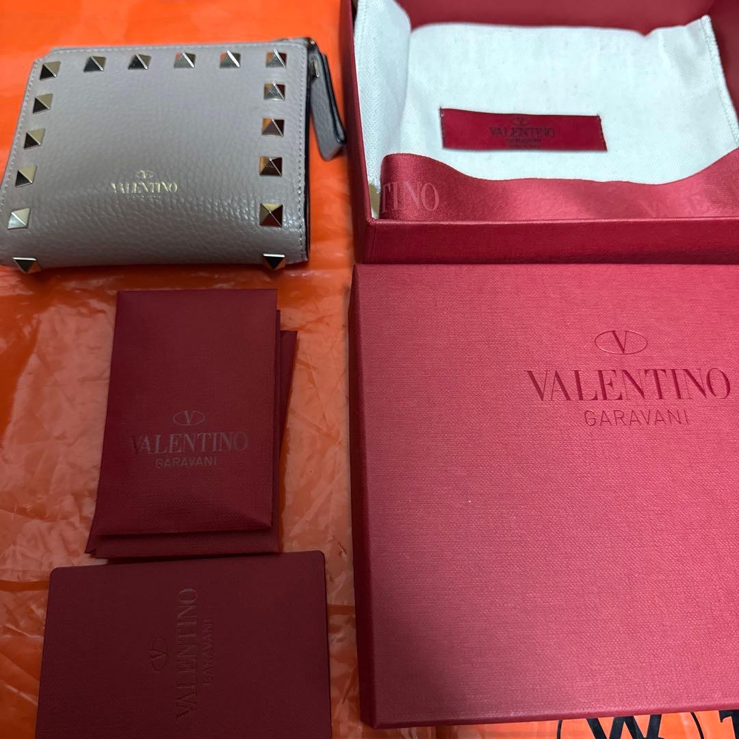 VALENTINO ピンクレザー 二つ折り財布