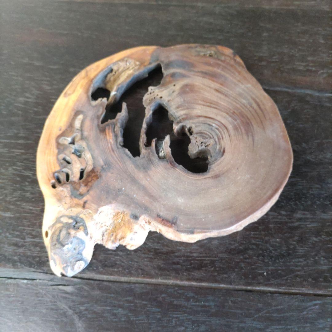 富舟、落款、盆栽鉢、植木鉢、古鉢、鋲打ち鉢、常滑焼、花台付