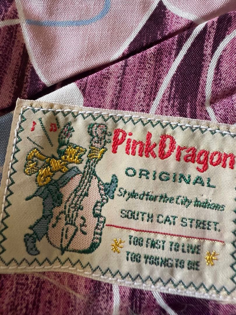 Pink Dragon ピンクドラゴン　クリームソーダ　キドニー柄　シーツ