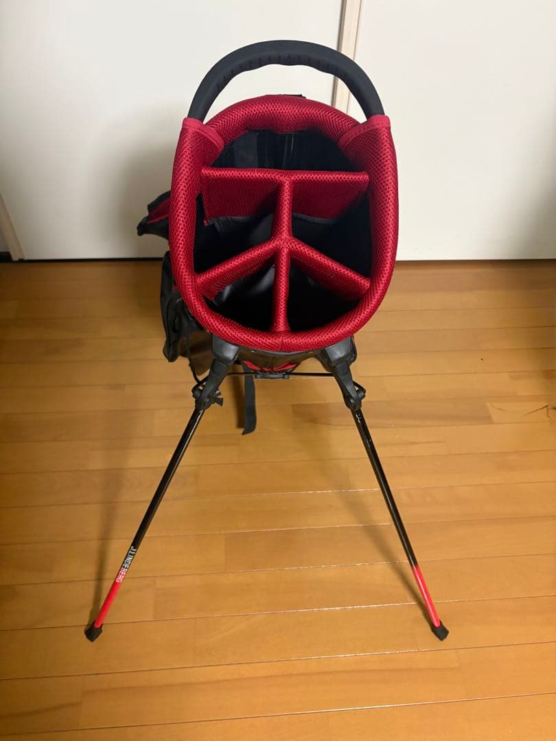 J.LINDEBERG キャディバッグ 黒/赤