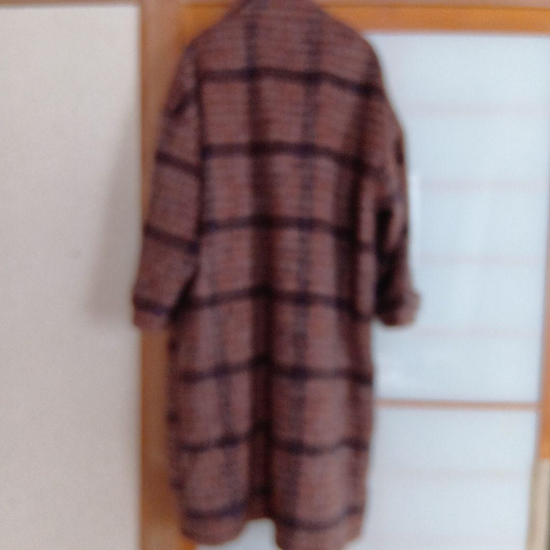 ☆専用です　Emago 起毛 チェック柄 ロングコート 美品　裏地・ボタンも素敵