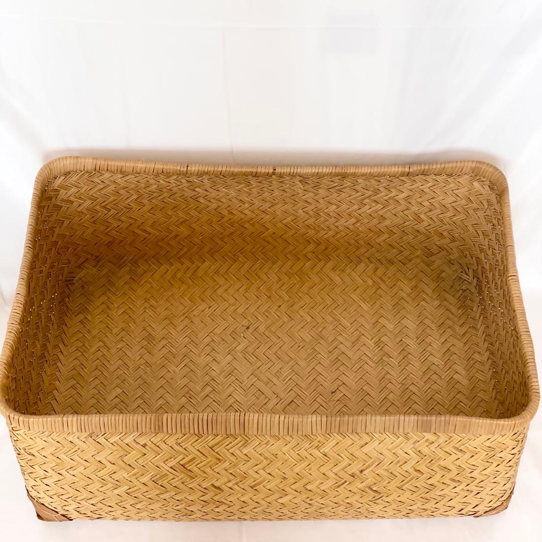 竹行李 竹籠 柳行李 大籠 収納籠 古民具 レトロ