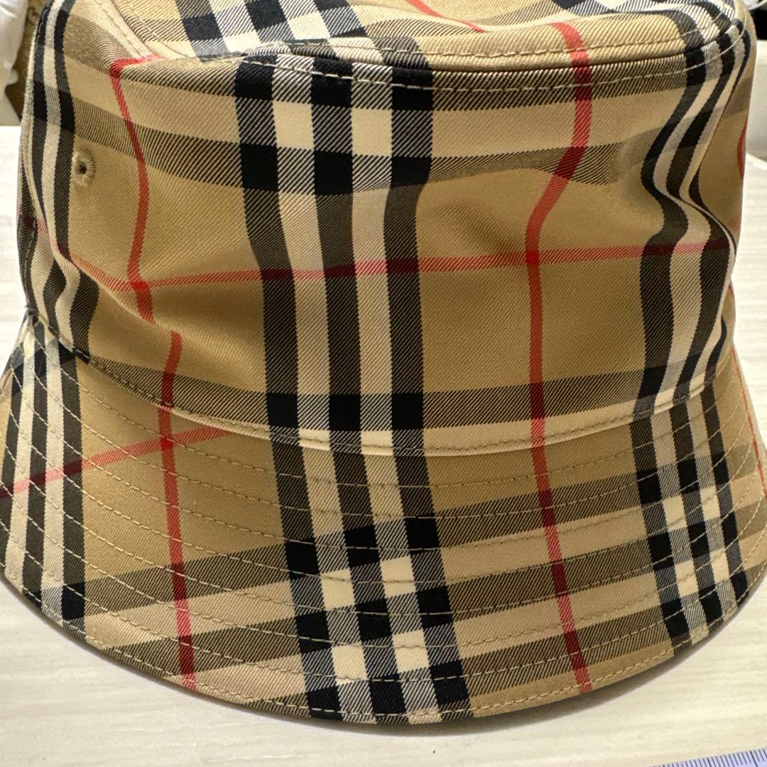 バーバリー　ベージュ　チェック柄 バケットハット