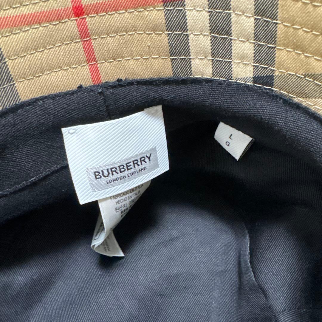 バーバリー　ベージュ　チェック柄 バケットハット