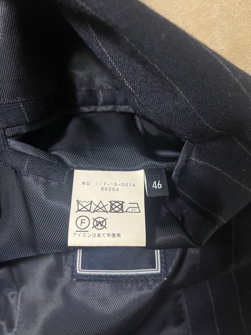 【極美品】シップス×ドーメルの上品なチョークストライプの秋冬用スーツ（46）です