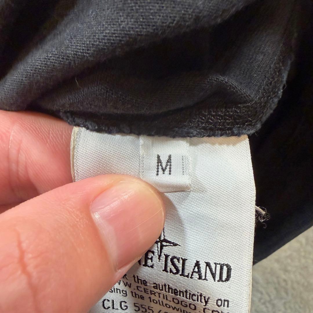 ストーンアイランド　721564450 肉厚　長袖Tシャツ　ブラック　Mサイズ