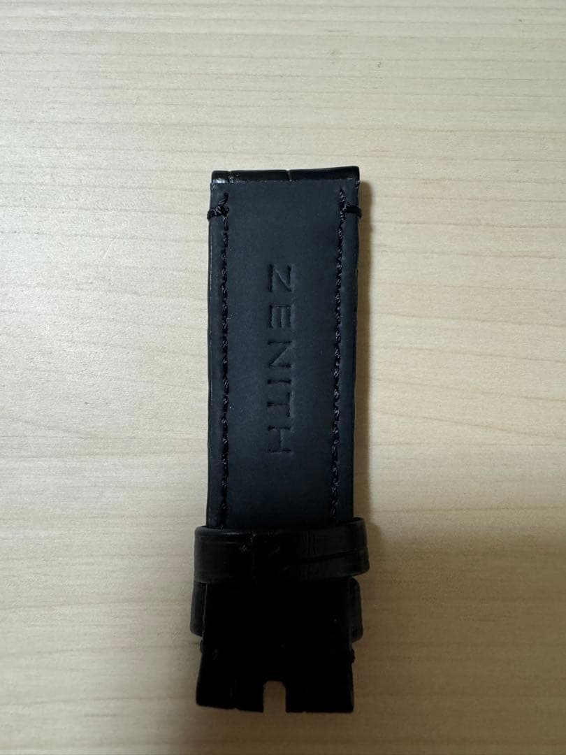 TAKE ゼニス 時計 純正 ストラップ ベルト ブラック アリゲーター